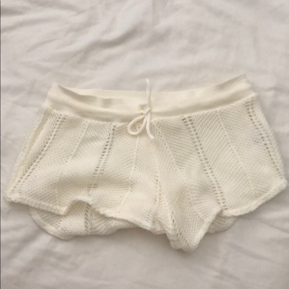 Nasty Gal Cream Pajama Shorts Medium/Large